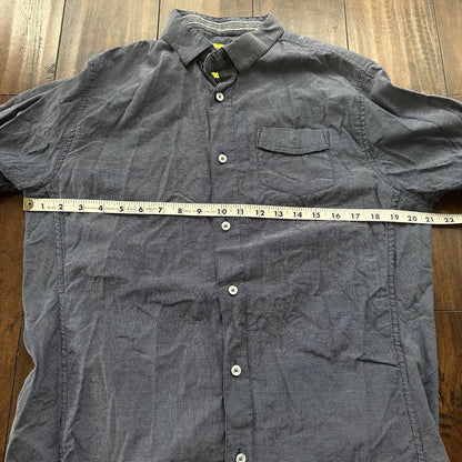 Descendant Of Thieves Shirt Mens Large Button Up Black White Stripe Casual Adult