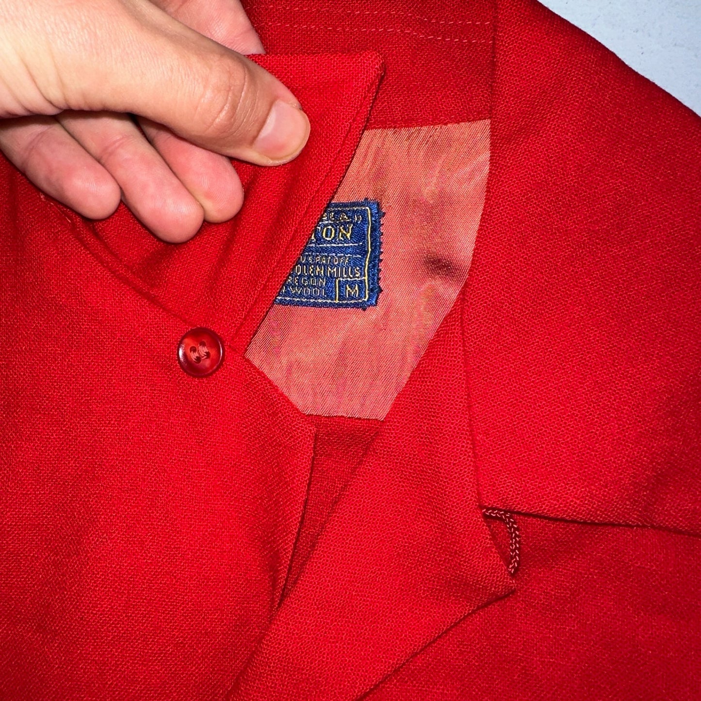 Pendleton VTG Board Shirt Plaid 100% Wool Button Down Size M Plaid 1960s Camp