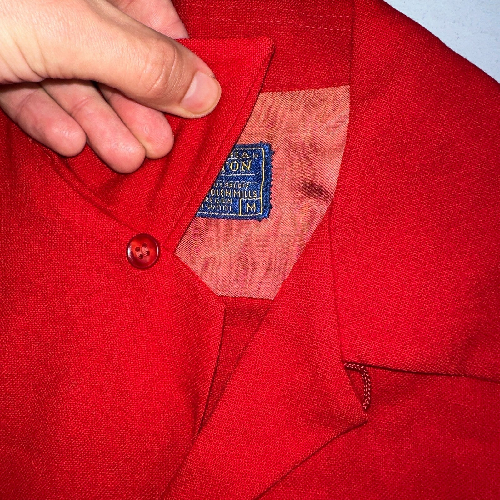 Pendleton VTG Board Shirt Plaid 100% Wool Button Down Size M Plaid 1960s Camp