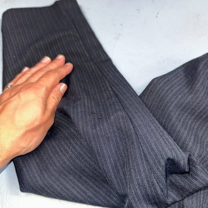 VTG Mens 3 PC Suit 42 Jacket Coat Pants Black Vest Rockabilly 70s American Trend