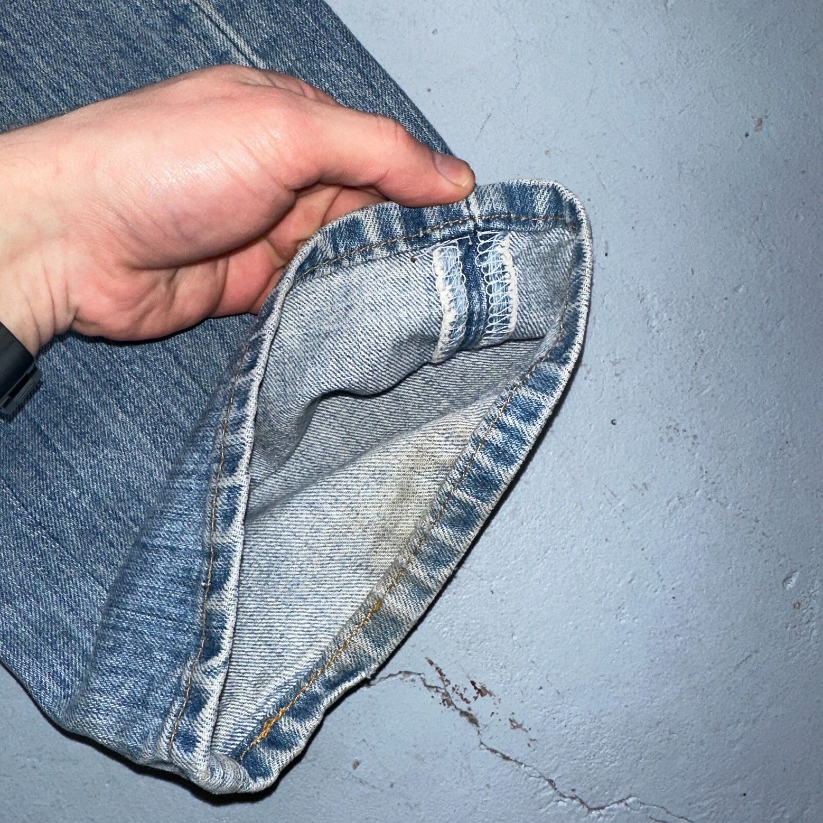 Levis 501 Vintage 90s USA XX Straight Leg Jeans Blue Light Wash 38x32 Act 36x32