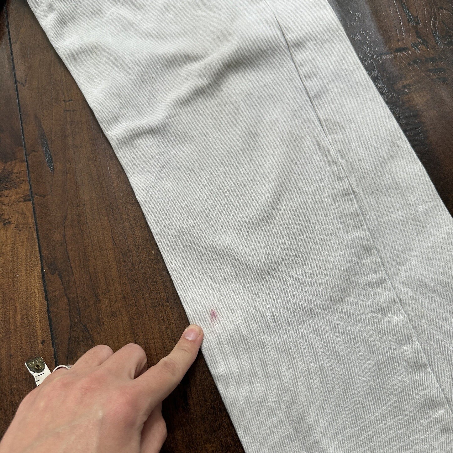 VTG 90s Levis 501 Button Fly 34x32 USA Tag Jeans Grey Wash XX Act 31x31