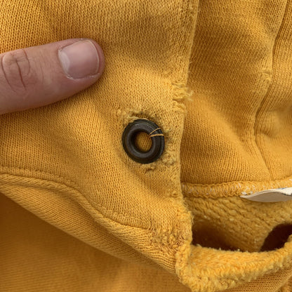 Vintage 70s Champion USA Reverse Weave Sweatshirt Hoodie Basic Blank Yellow 60s