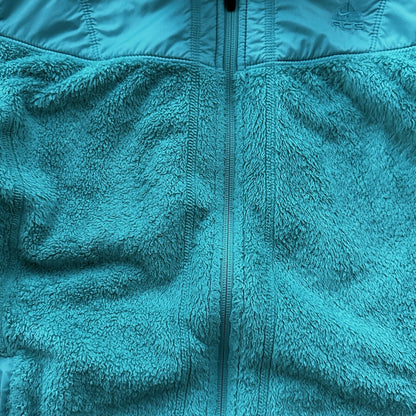Vtg Nike ACG Womens Soft Fleece Turquoise Teal Blue Full Zip Jacket Y2K Warm