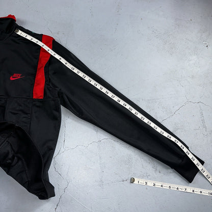 Nike Vintage 1985 Air Jordan Jacket Bred Chicago L RARE Black Red Poly 80s