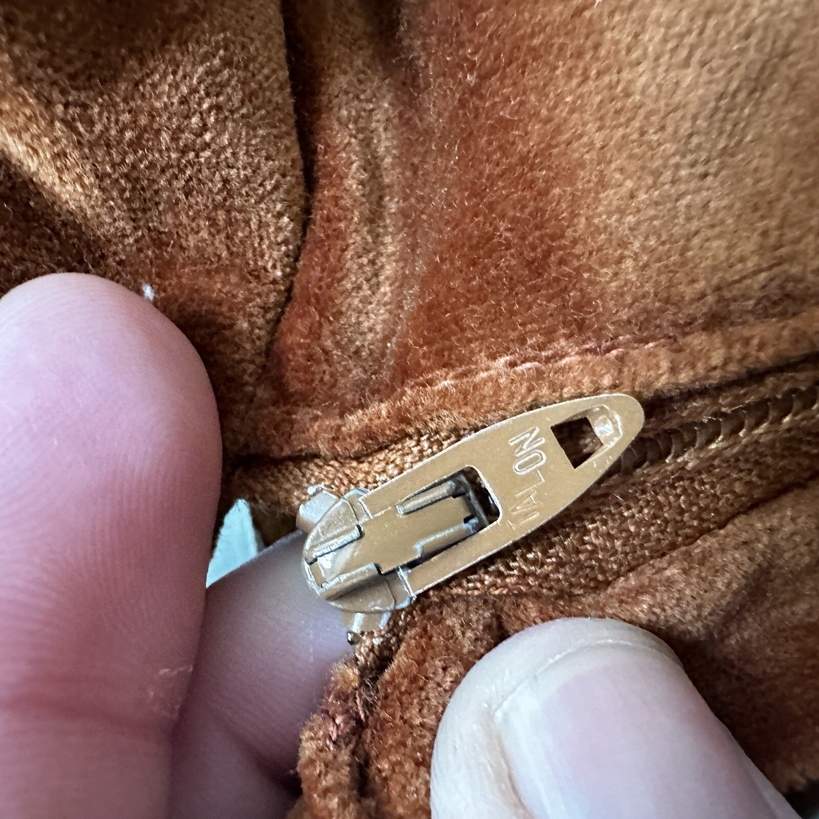 VTG Alpaq California 1970s Pants 26x31 Brown Velour High Waist Flair Rockabilly