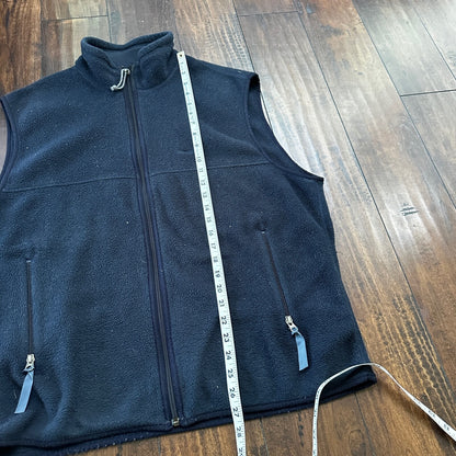 Vintage 90s Patagonia Synchilla Fleece Zip Up Vest Size XL USA Navy Blue