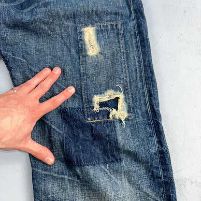 Levis 501 Vintage 90s XX Straight Leg Jeans Y2K Med Wash 34x34 Act 33x34