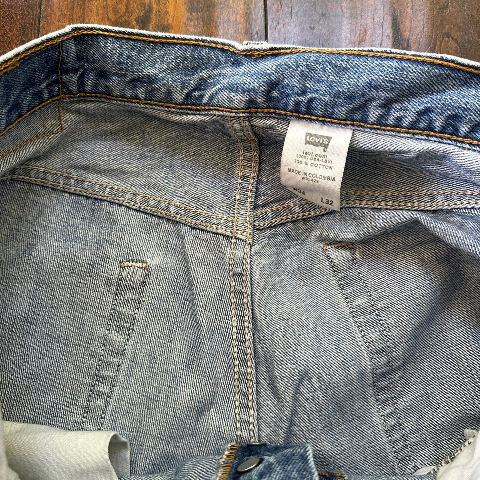 Levis 501 Vintage Y2K Straight Leg XX 2000s Jeans 34x32 Light Wash Act 32x30