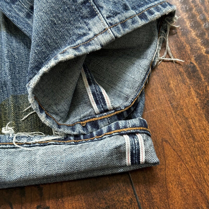 Levis LVC Big E VTG 90s Redline Selvedge Denim 505 Jeans USA Thrashed 36x34 501