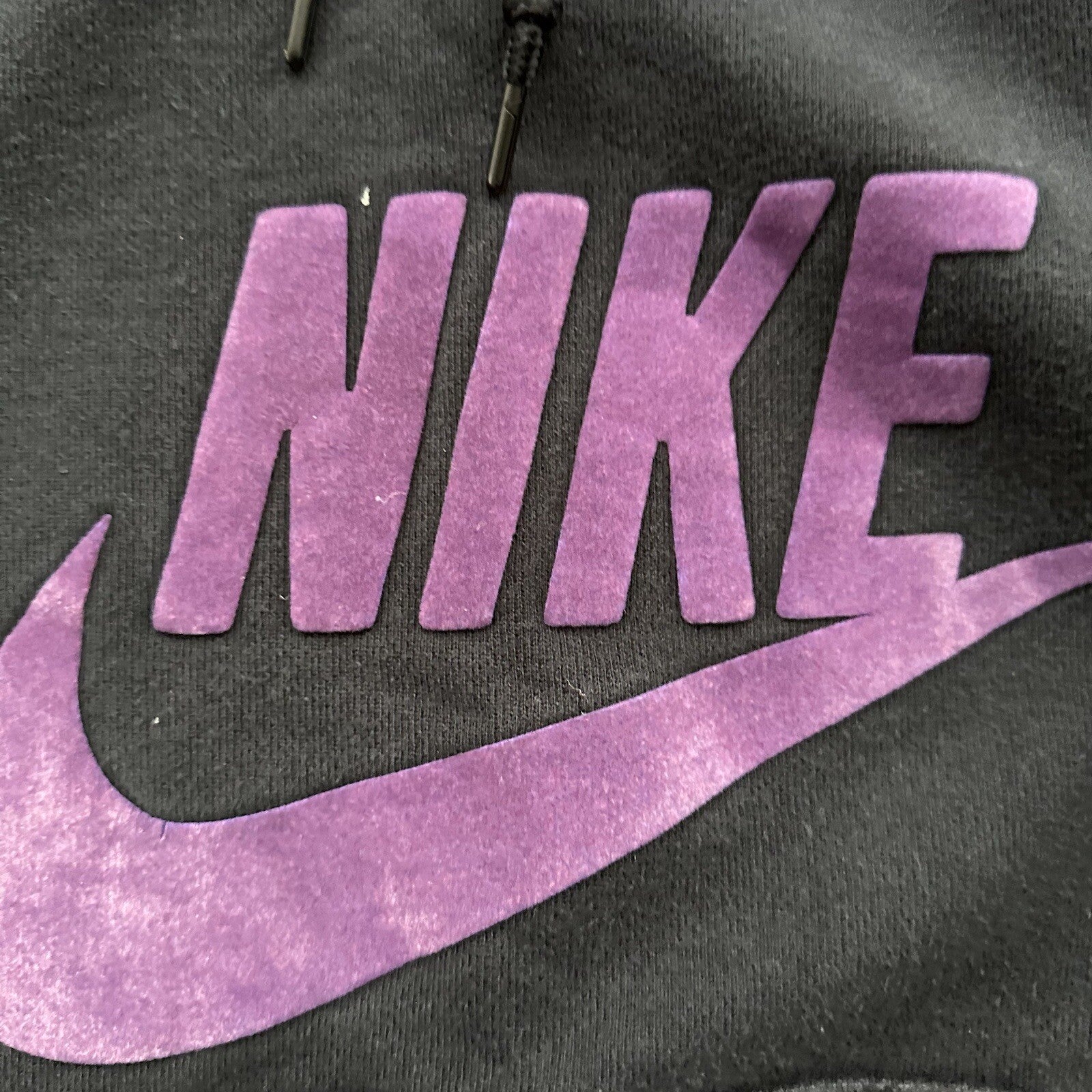 Nike Boys Sweater L Black Hoodie Logo Swoosh Pockets Pockets Long Sleeve Skate