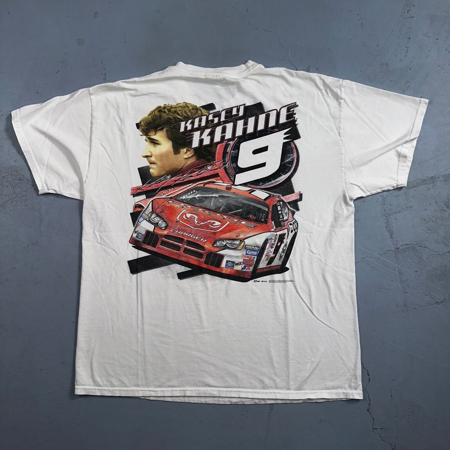 Kasey Kahne VTG Shirt Large Nascar Dodge #9 Car Racing Chase Authentics XL Y2K