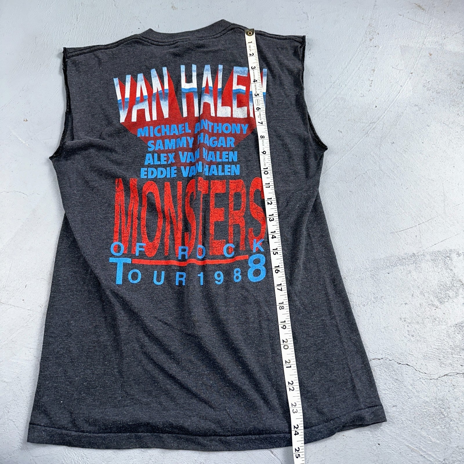 VTG Van Halen Monsters Rock Tour Shirt 1988 Single Stitch Tank Top Concert 80s