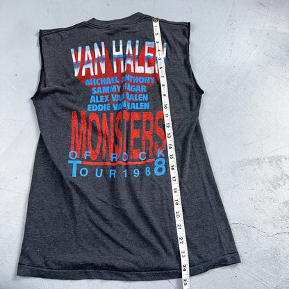 VTG Van Halen Monsters Rock Tour Shirt 1988 Single Stitch Tank Top Concert 80s