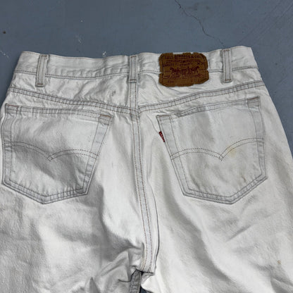 Levis 501 Vintage 90s USA XX Straight Leg Jeans White Light Wash 32x30 Act 30x26