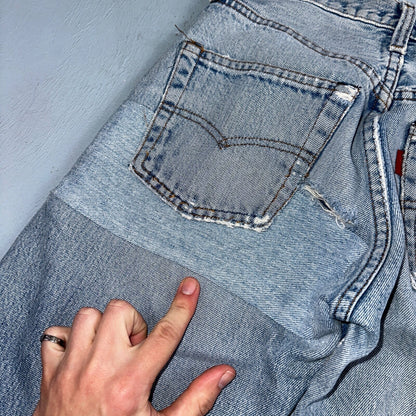 Levis 501 Vintage 80s Redline Selvedge USA XX Jeans Light Wash 524 Act 25x29