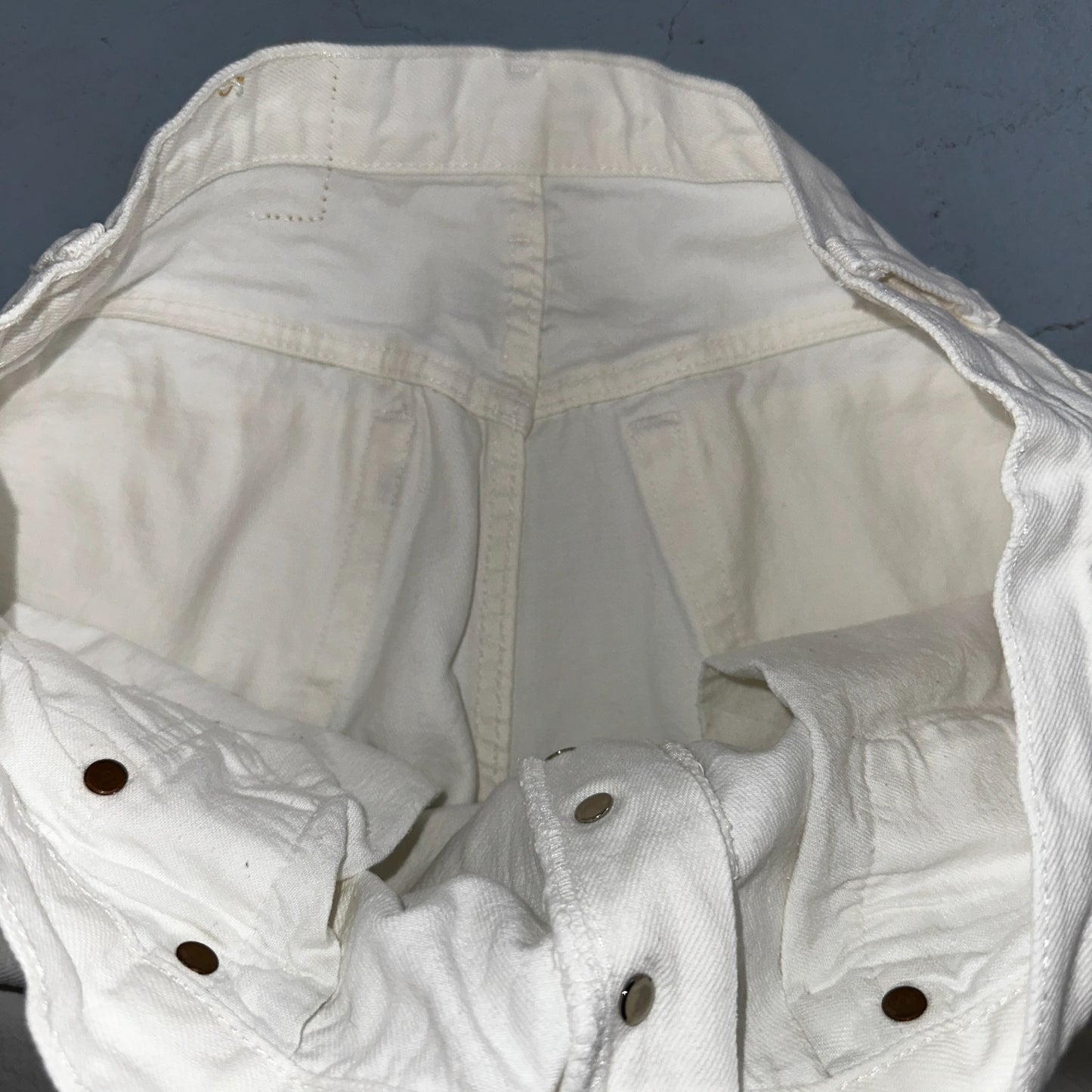 Levis 501 Vintage 80s USA XX Straight Leg Jeans White Light Wash 38x32 Act 35x31