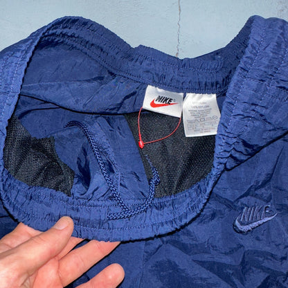 Nike VTG 90s Windbreaker Track Pants Ankle Zip Unlined Navy 1990s Essential