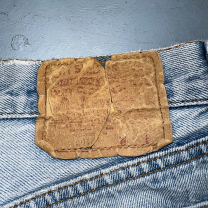 Levis 501 Vintage 80s USA XX 90s Straight Leg Jeans 33x36 Light Wash Act 30x31
