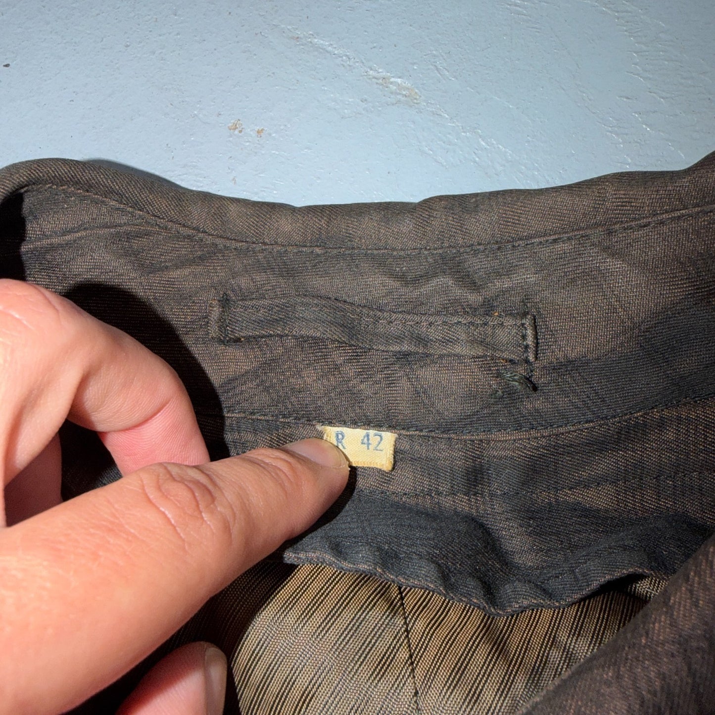 Vintage Size 42 All Weather Trench Coat Men Brown Button Rain Coat 1960s 60s