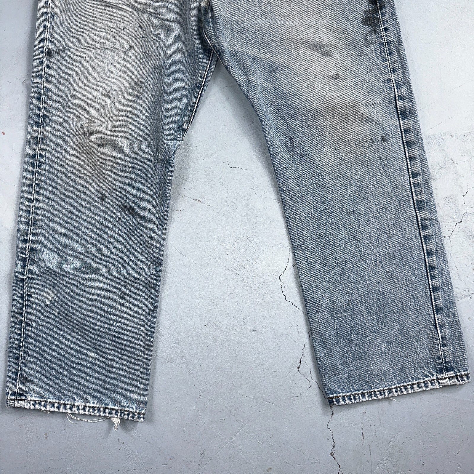 Levis 501 Vintage Y2K XX Straight Leg Jeans 90s Blue Light Wash 38x30 Act 35x26
