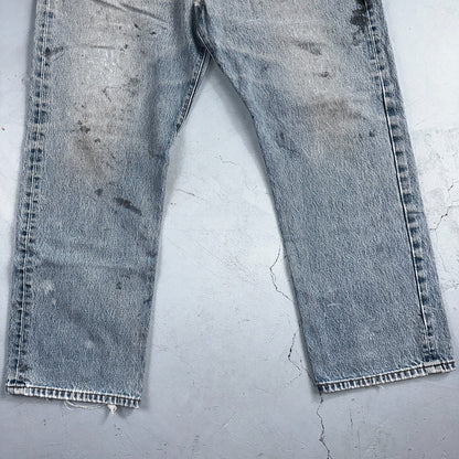 Levis 501 Vintage Y2K XX Straight Leg Jeans 90s Blue Light Wash 38x30 Act 35x26