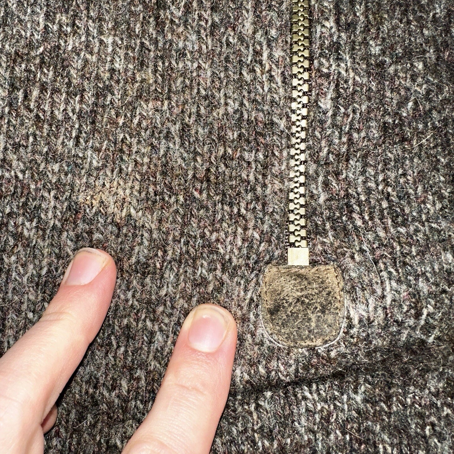 Pendelton Sweater XL Gray USA 100% Wool Pull-Over Quarter Zip