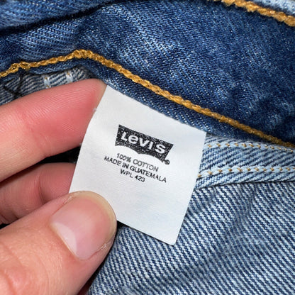 Levis 501 Vintage 90s XX Straight Leg Mexico Jeans 31x36 Dark Wash Act 29x32