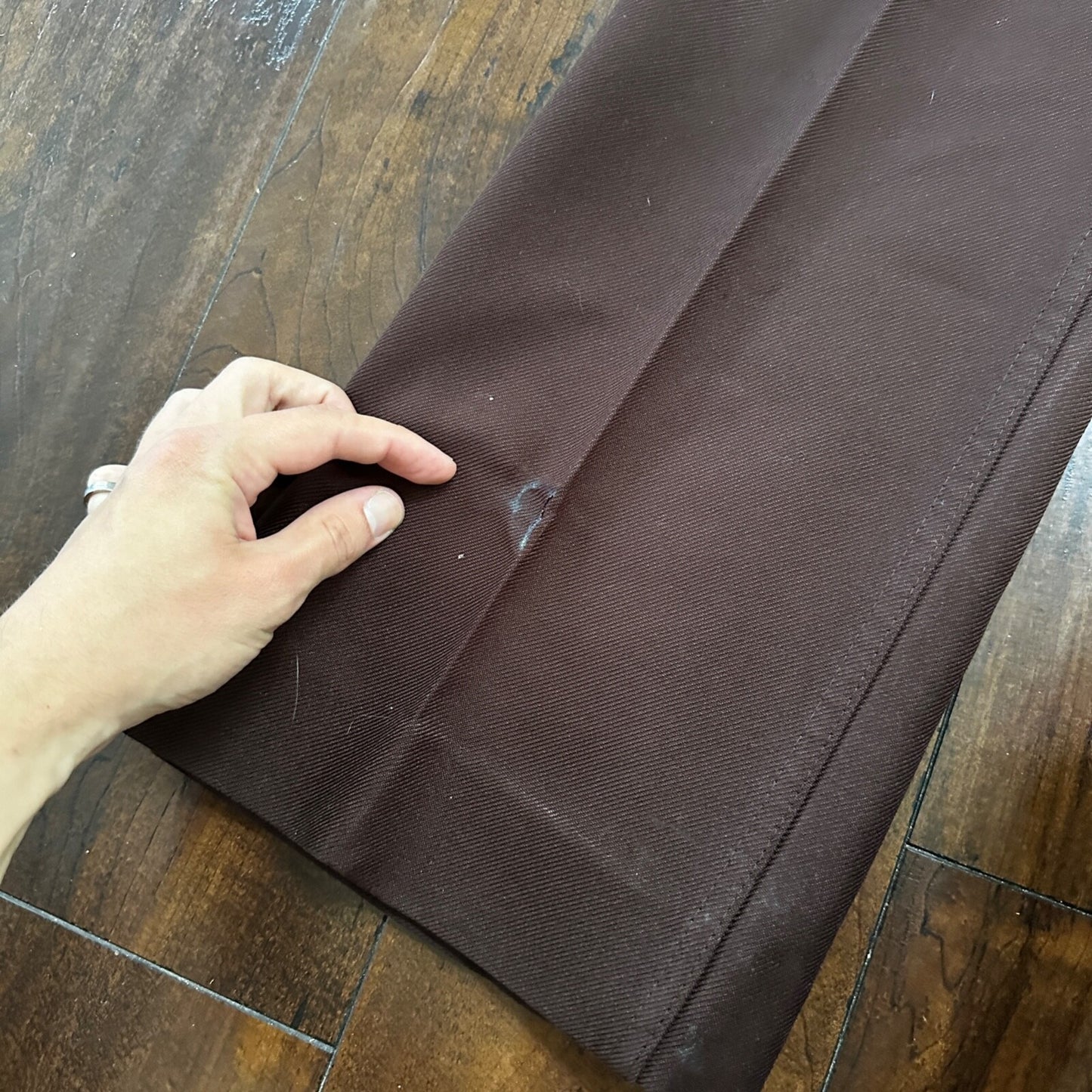 VTG Levis 517 Lot 2 Blue + Brown Polyester Pants Black Gold Tab 34x30 Act 32x28