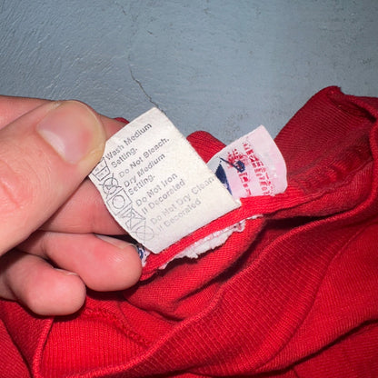 FILA 1983 Open VTG T Shirt USA Tennis Borg 80s Rare Red Graphic Print Sports