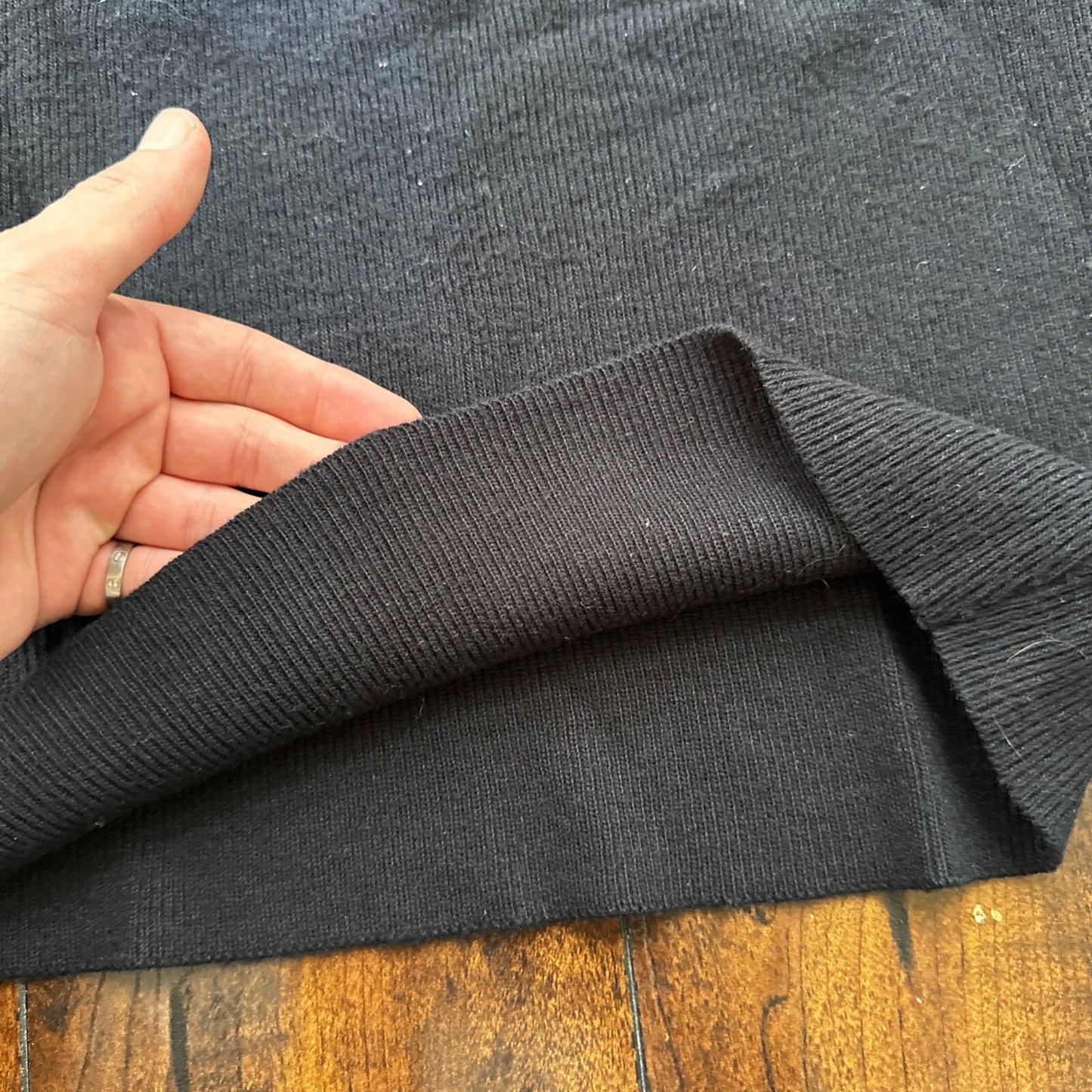 VTG Jantzen Womens Wool Crew Neck Long Sleeve Black Sweater Rockabilly 1960s