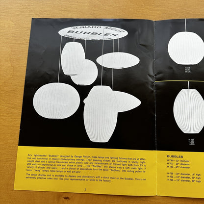 George Nelson Howard Miller Lighting Advertisement Print 1950s 50s Bubble Ad