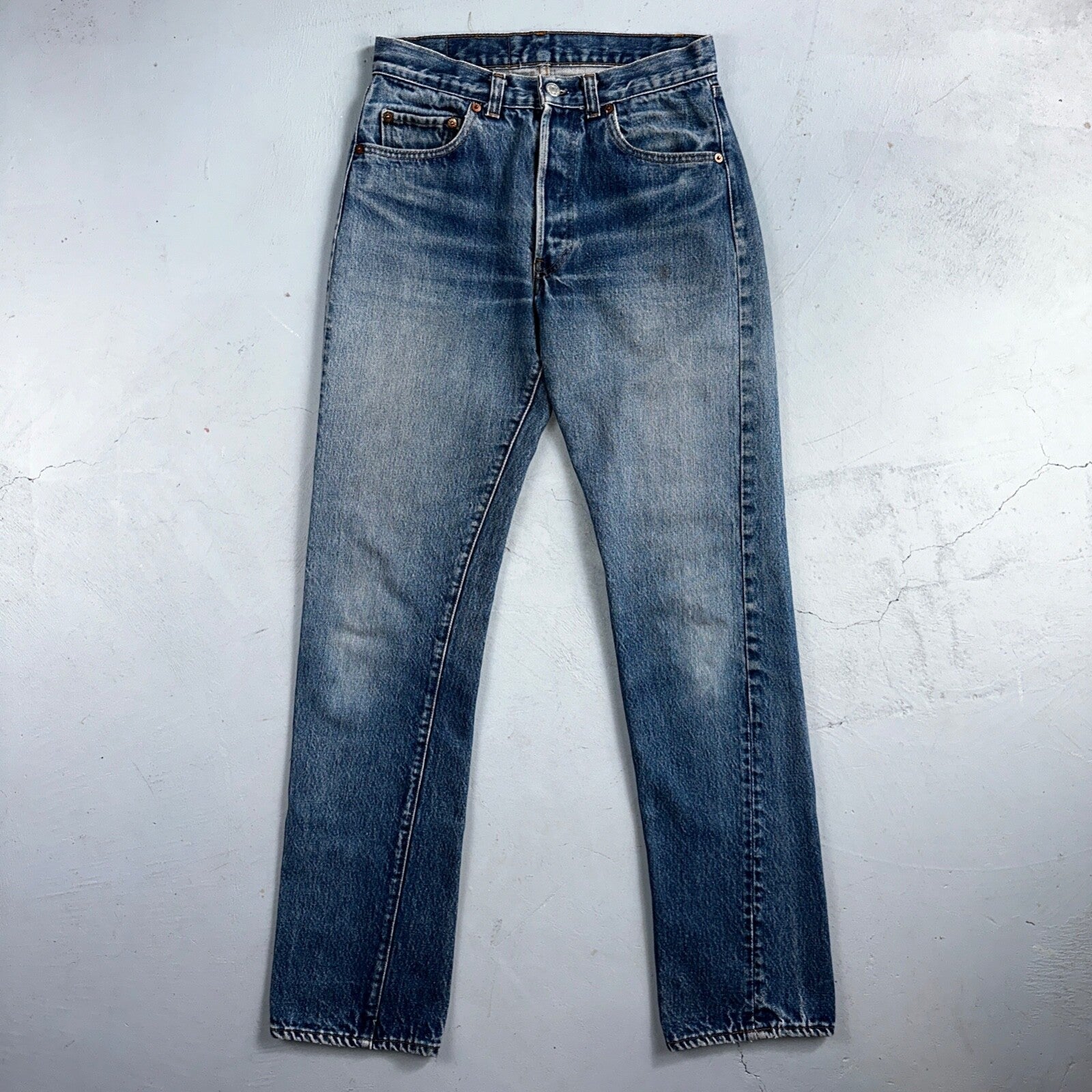 Levis 501 Vintage 80s USA XX Straight Leg Jeans Blue Med Wash 30x36 Act 27x31