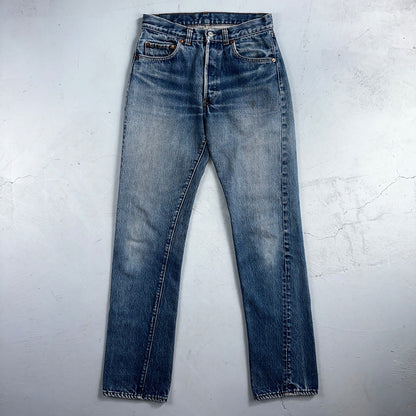 Levis 501 Vintage 80s USA XX Straight Leg Jeans Blue Med Wash 30x36 Act 27x31