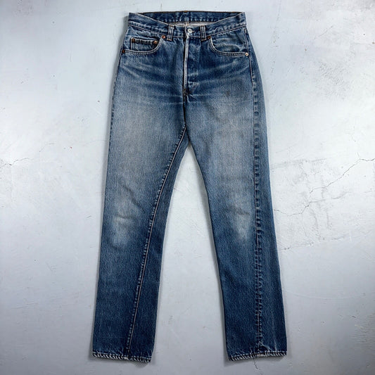 Levis 501 Vintage 80s USA XX Straight Leg Jeans Blue Med Wash 30x36 Act 27x31