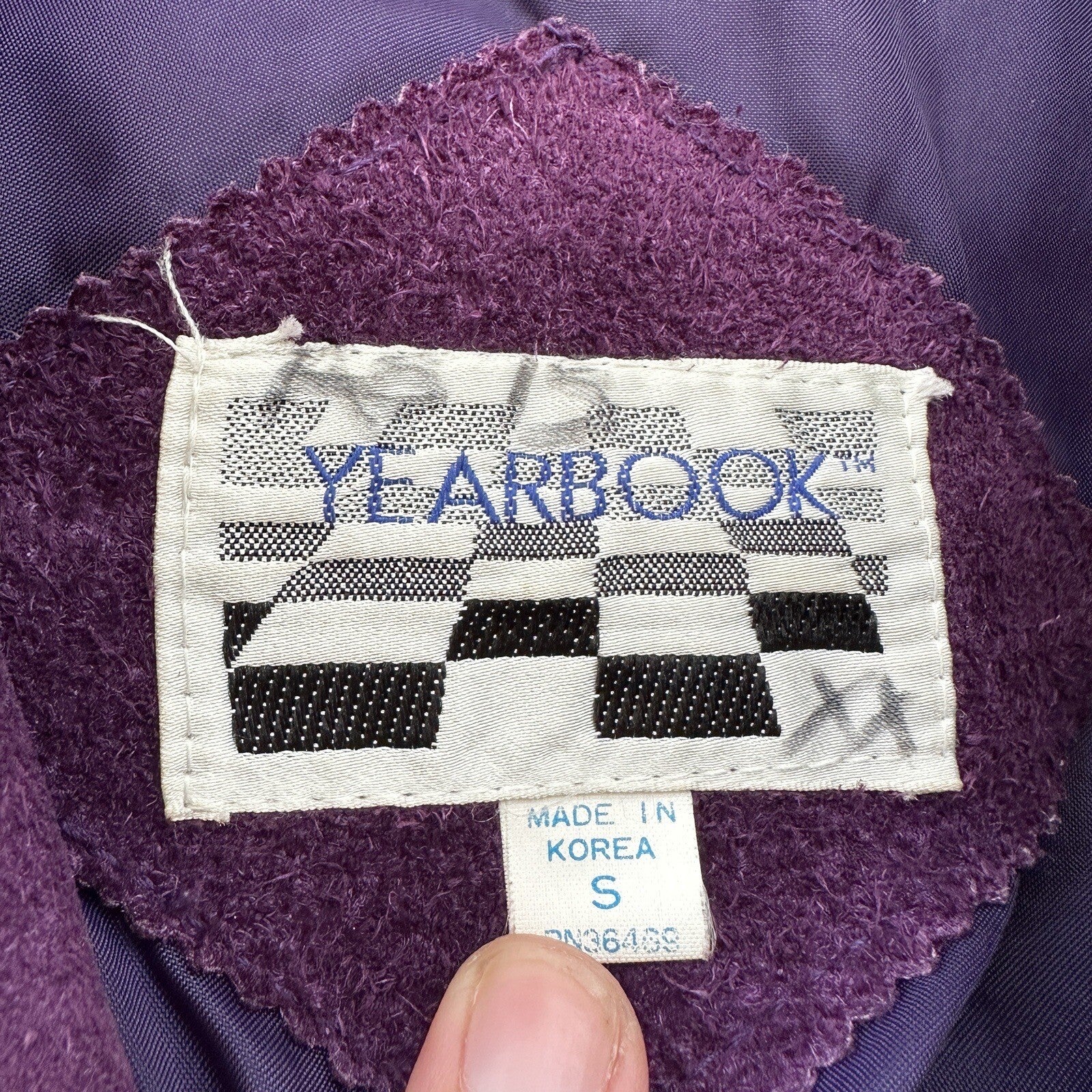 VTG Yearbook 1980s Suede Leather Jacket Purple Tassels Cowgirl Cowboy 80s 70s