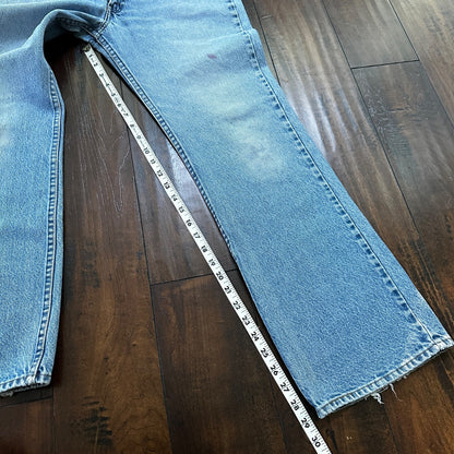 Levis 517 Vintage 80s USA Orange Tab Bootcut Flare Blue Jeans 34x31 Act 32x29