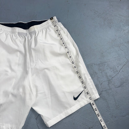 Nike Mens Athletic Gym TNNS Muscle Shorts Dri Fit White Gym Sports Small