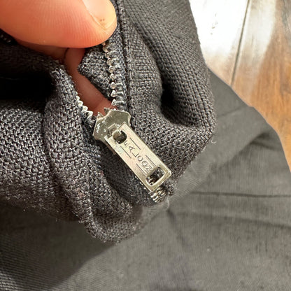 Vintage USA Rockabilly Womens Dress Skirt 60s 70s Top Black Wool Stained