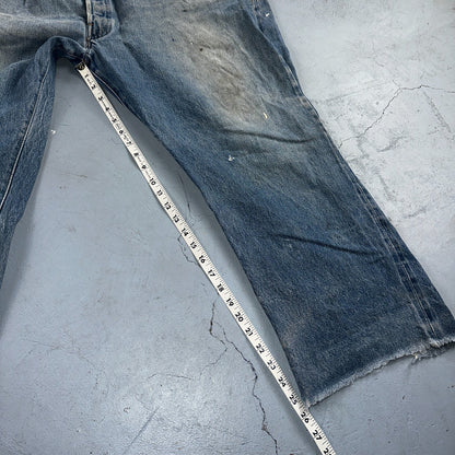Levis 501 Vintage 80s Redline Selvedge USA XX Jeans Light Wash 48x30 Act 44x26