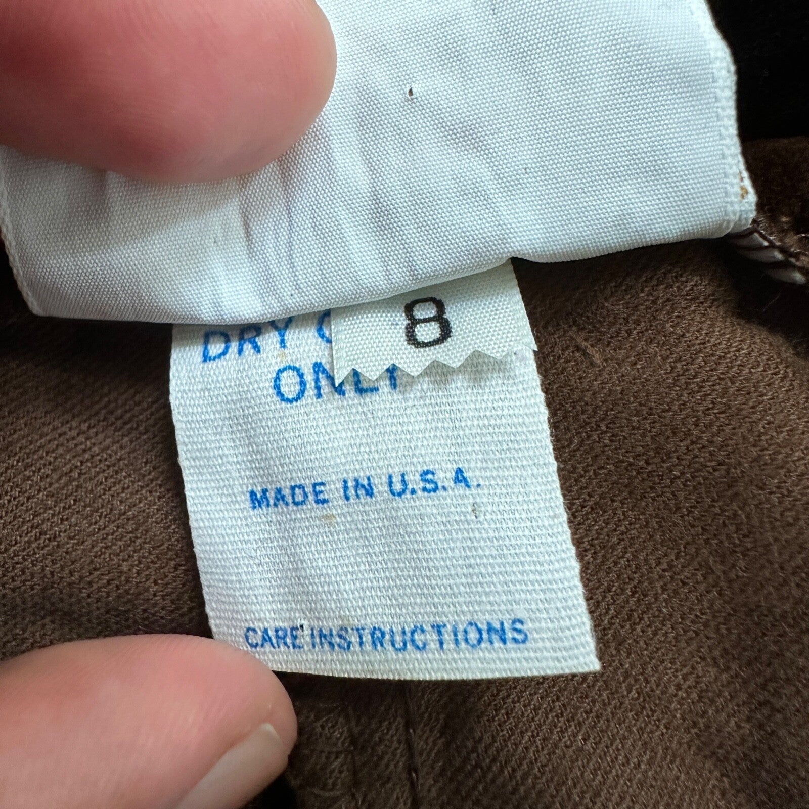 VTG Jantzen 1970s Pants 23x30 Brown Velour High Waist Flair Rockabilly 8