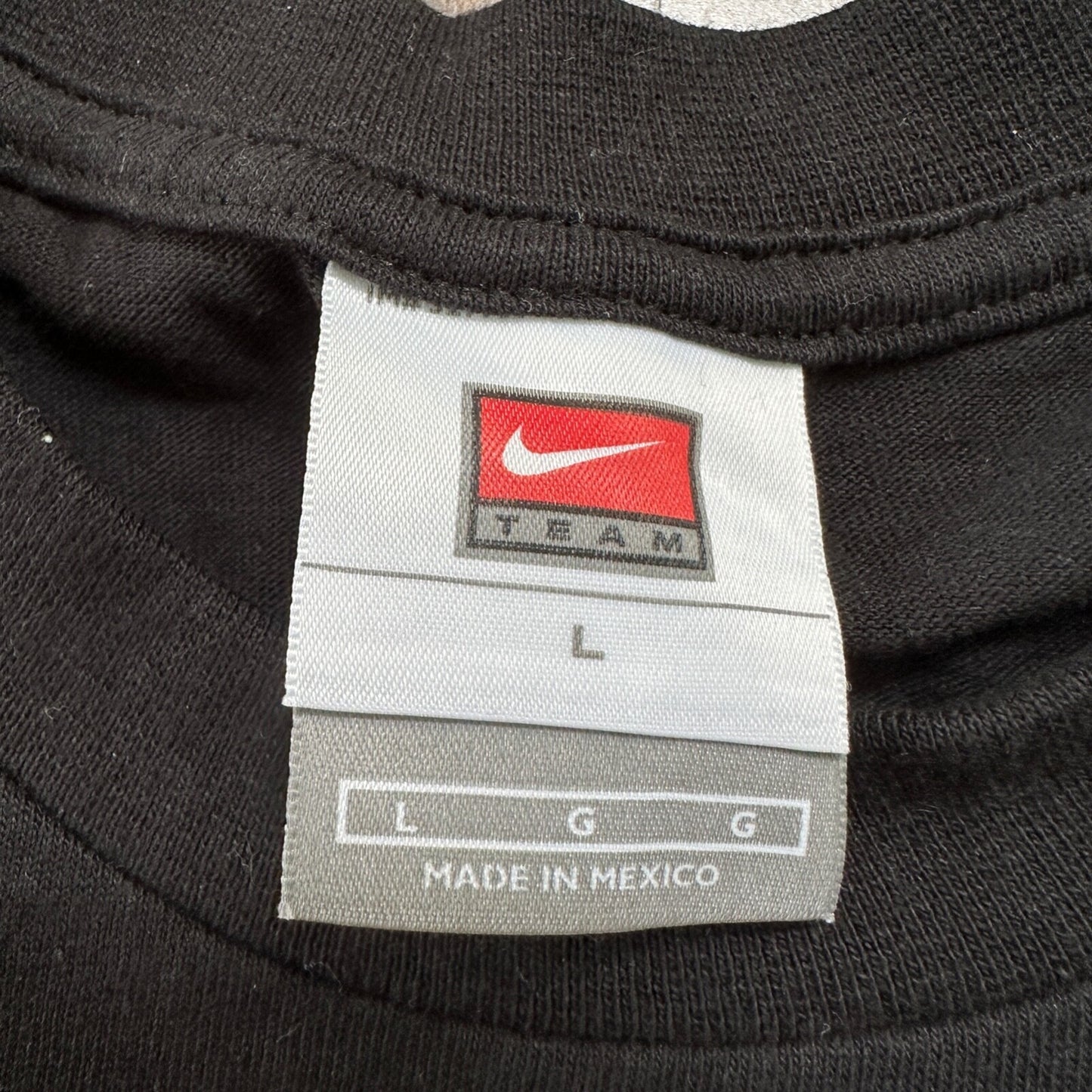 Nike Center Swoosh Giants San Francisco VTG T Shirt Black Y2K Orange Big Logo