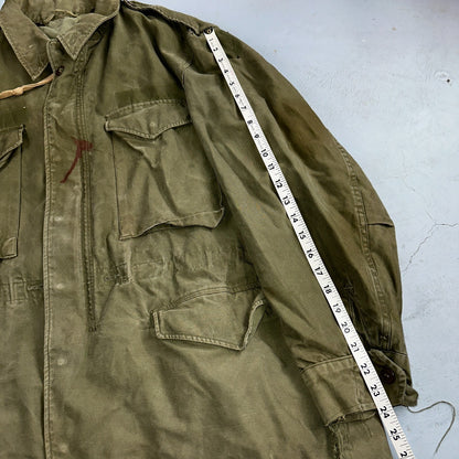 Vintage Military Jacket Green Button Up Vietnam Era 60s 70s M65 M1951 Parka
