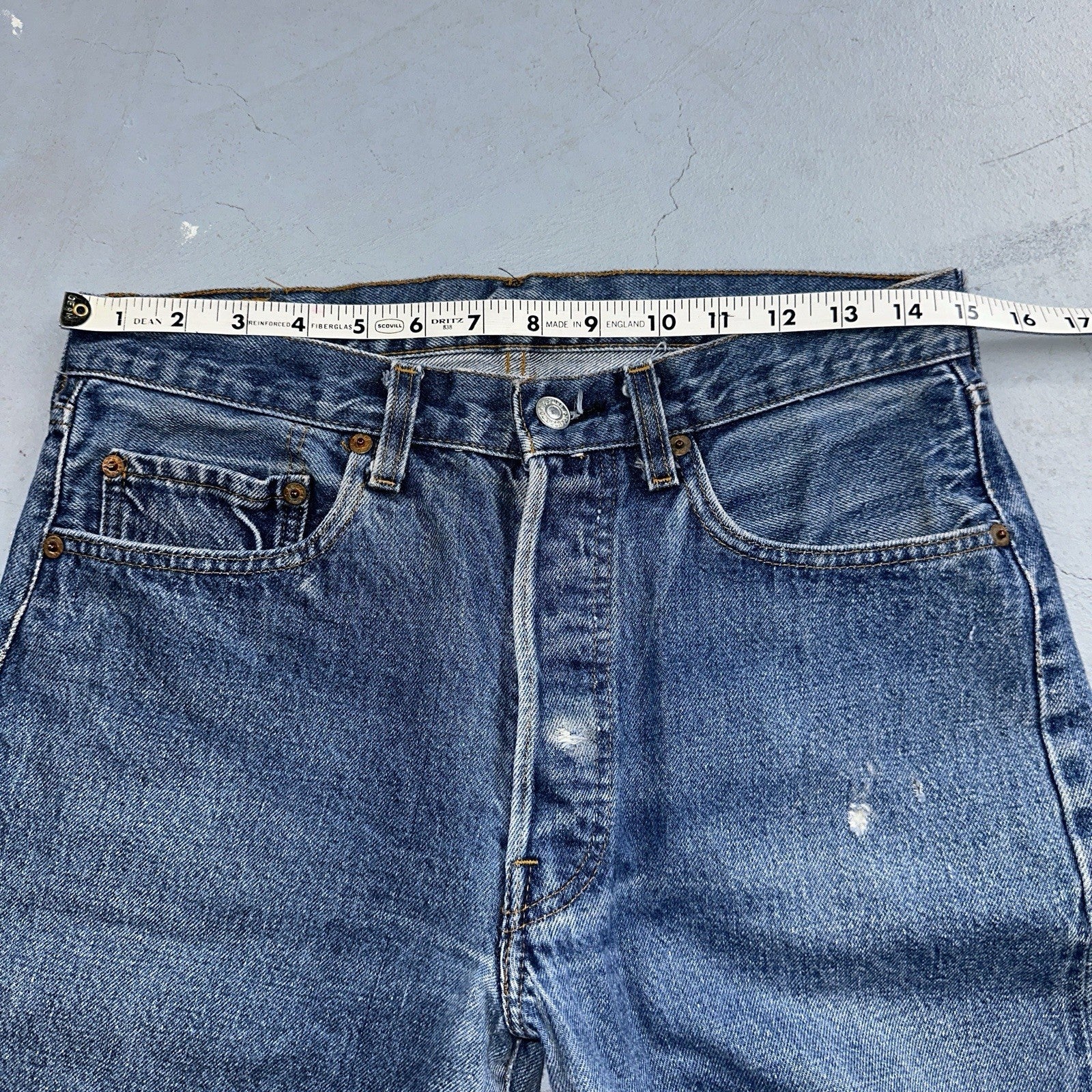 Levis 501 Vintage 80s Redline Selvedge USA XX Jeans Med Wash 32x32 Act 30x29