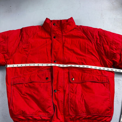 Mighty Mac Jacket Mens 44 Red Bomber Down Filled Norsac Puffer Vintage 80s