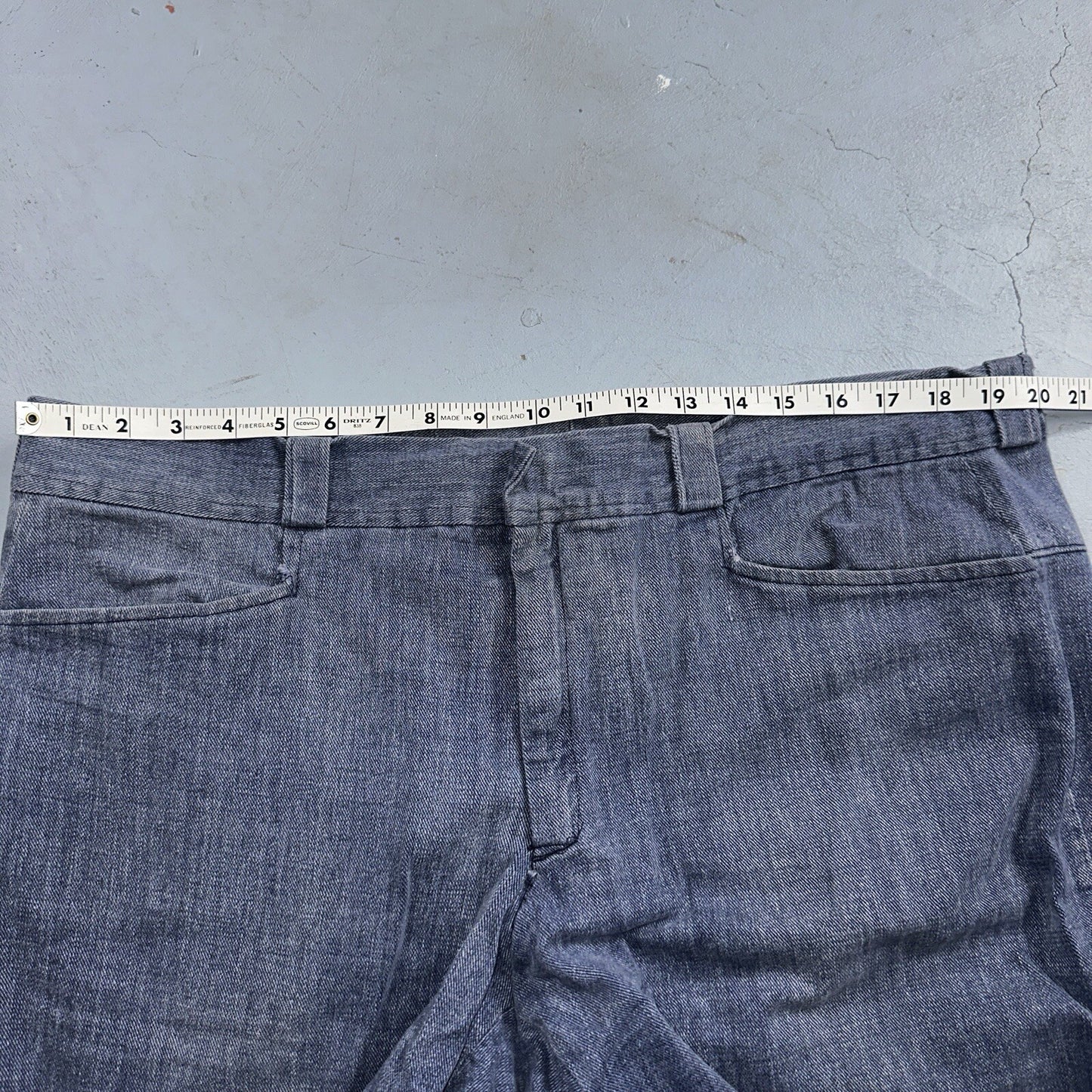 Vintage 1940s 50s WWII Korean US Navy Denim Dungarees Jeans Work Pants Trousers