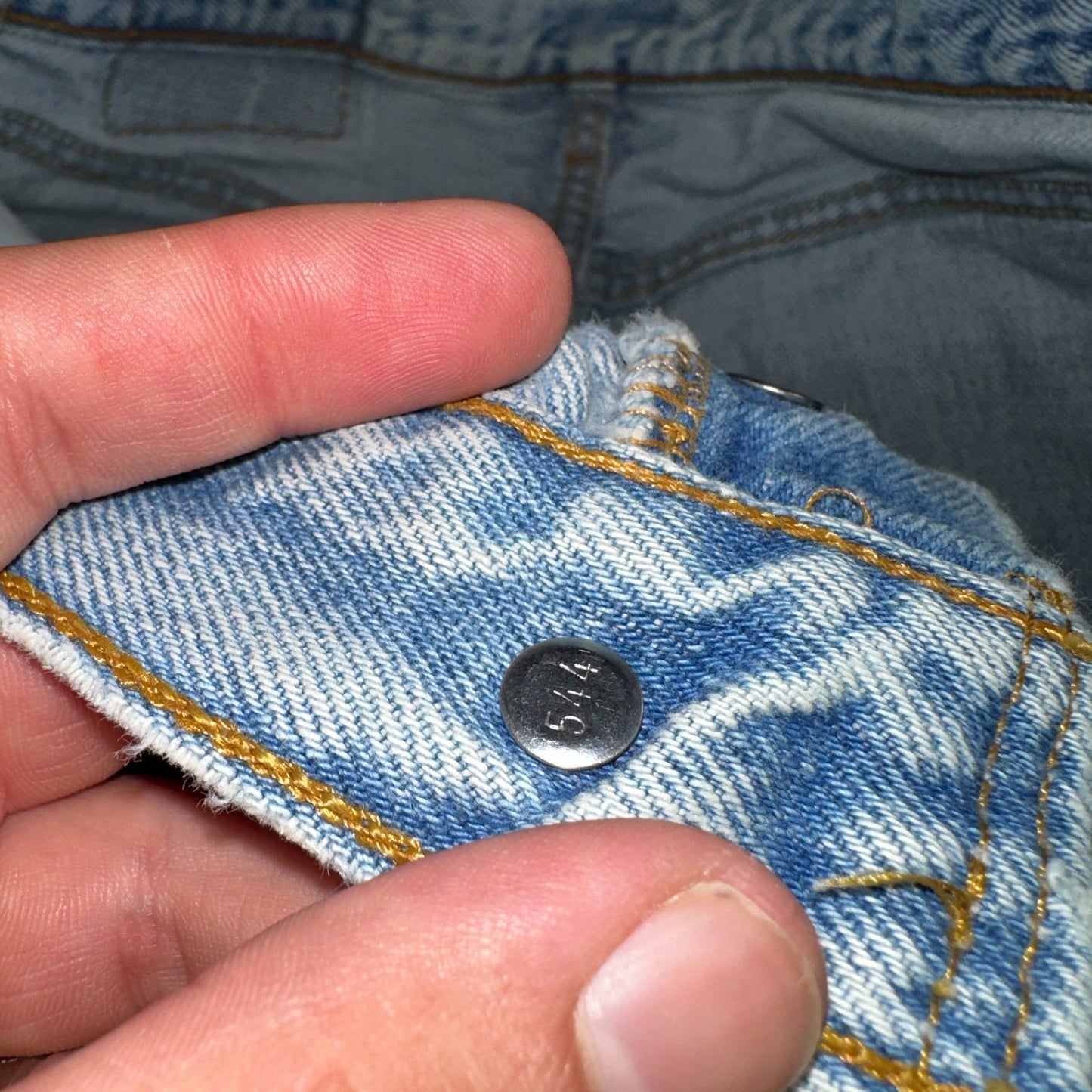 Levis 501 Vintage 90s USA XX Straight Leg Jeans Blue Light Wash 30x32 Act 28x30