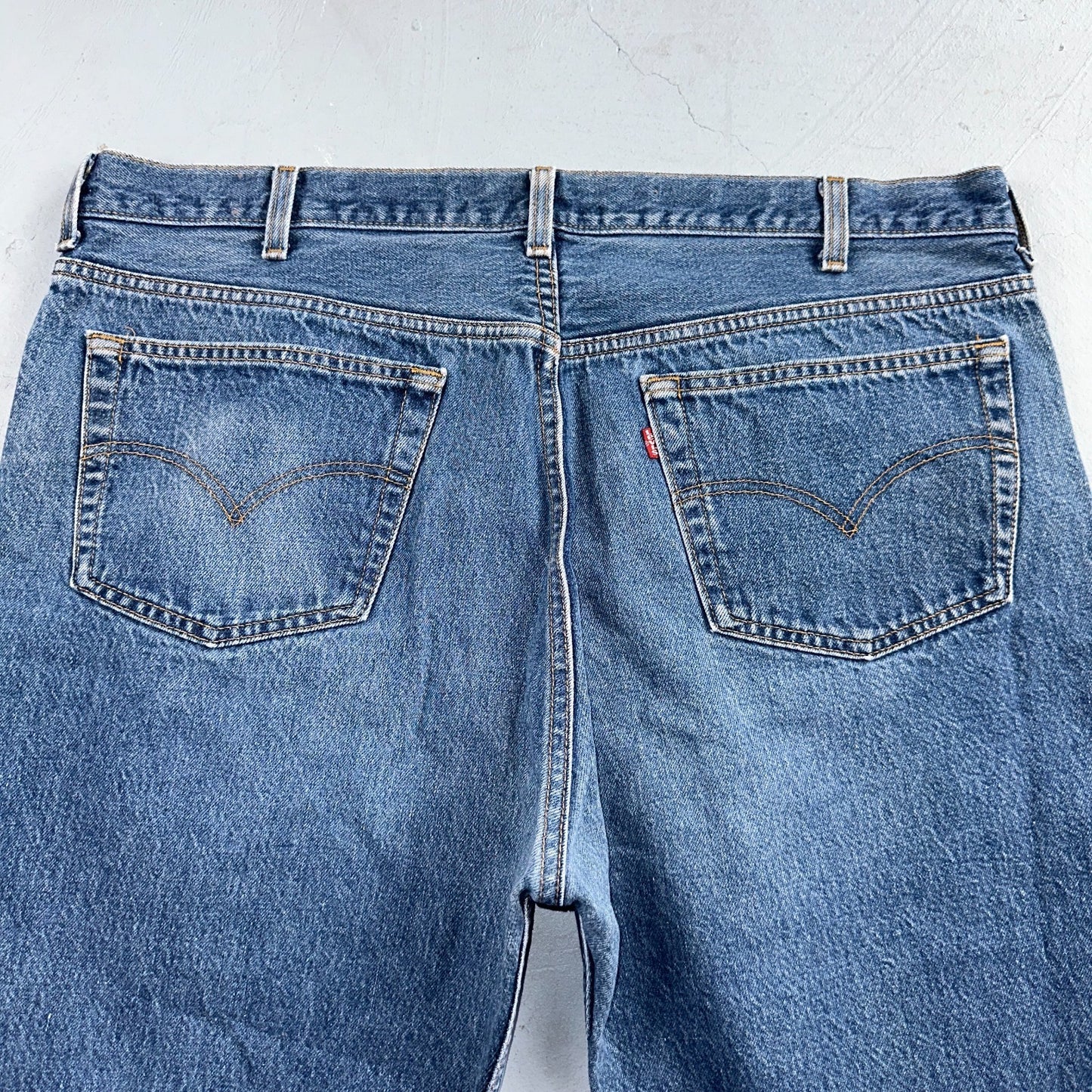 Levis 501 Vintage 90s USA XX Straight Leg Jeans Blue Med Wash 44x32 Act 40x28