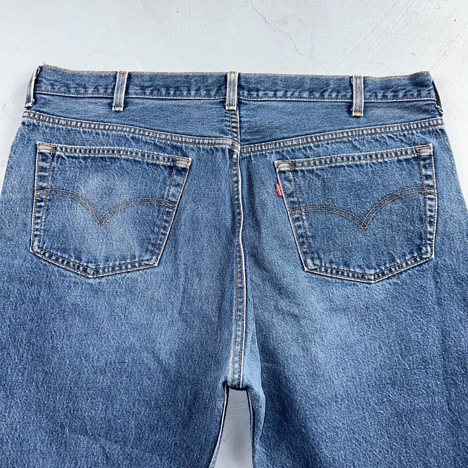 Levis 501 Vintage 90s USA XX Straight Leg Jeans Blue Med Wash 44x32 Act 40x28