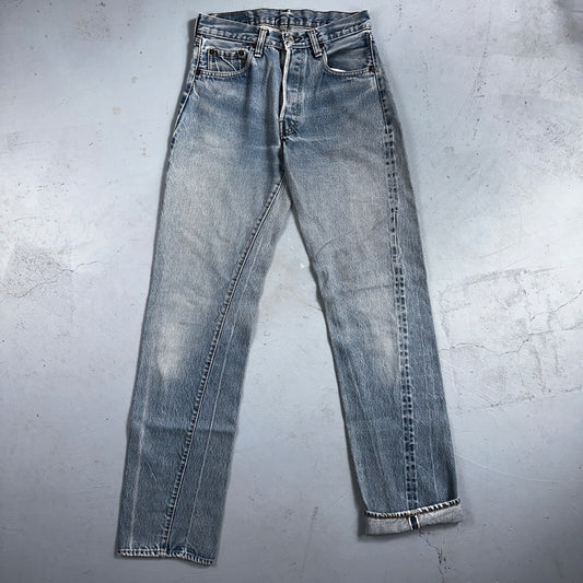 Levis 501 Vintage 80s Redline Selvedge USA XX Jeans Light Wash 29x38 Act 27x33